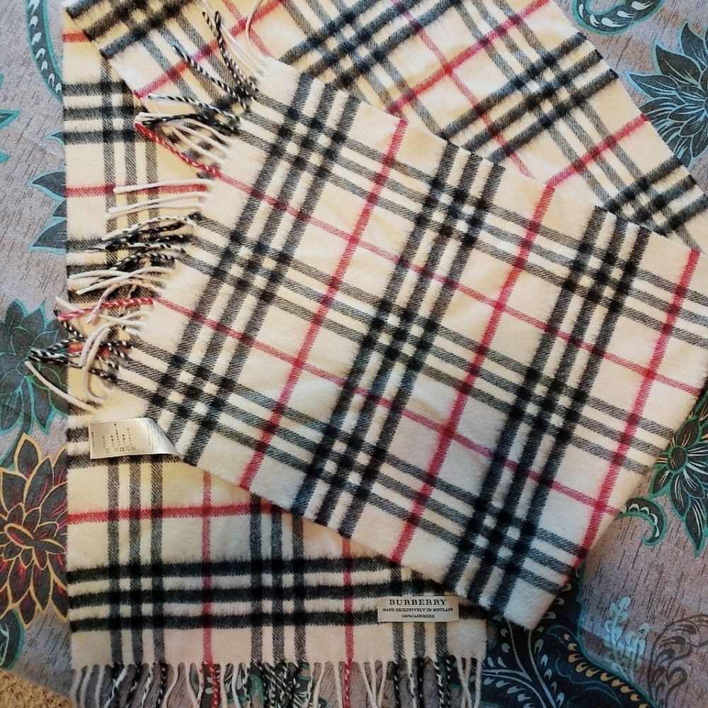 💯 Classic vintage check cashmere scarf